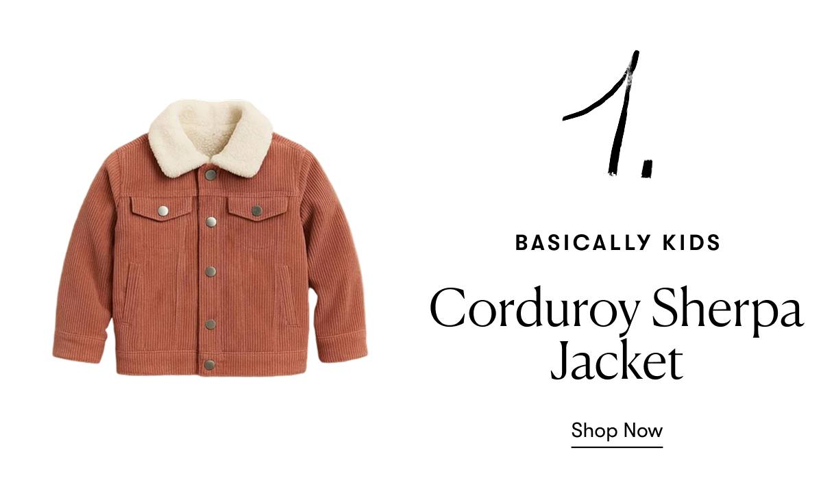 Basically Kids: Corduroy Sherpa Jacket