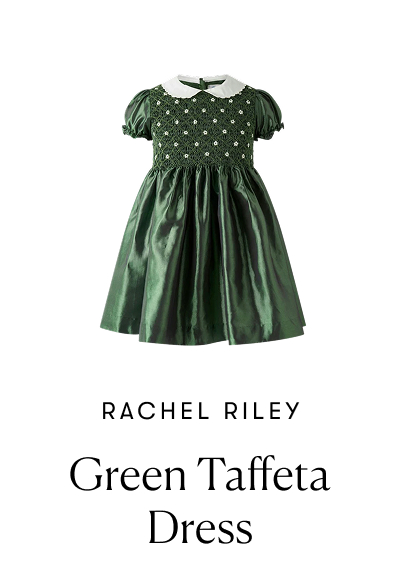 Rachel Riley | Green Taffeta Dress