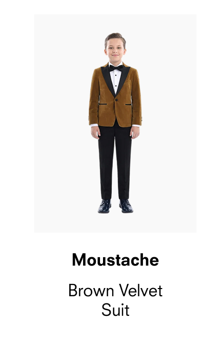 Moustache: Brown Velvet Suit