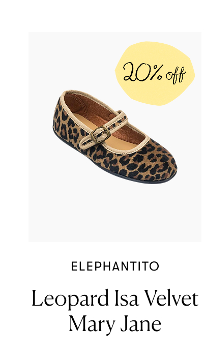 Elephantito Velvet Mary Jane 20% Off