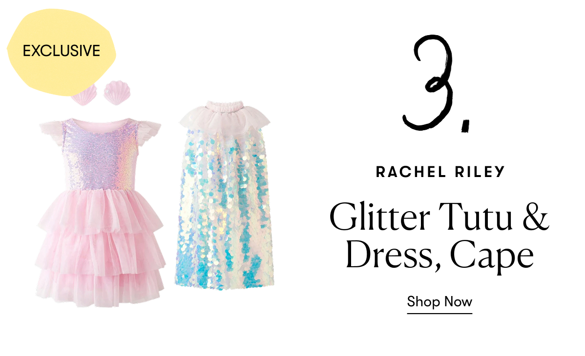 Rachel Riley: Glitter Tutu Dress, Cape, & Hair Clip Set
