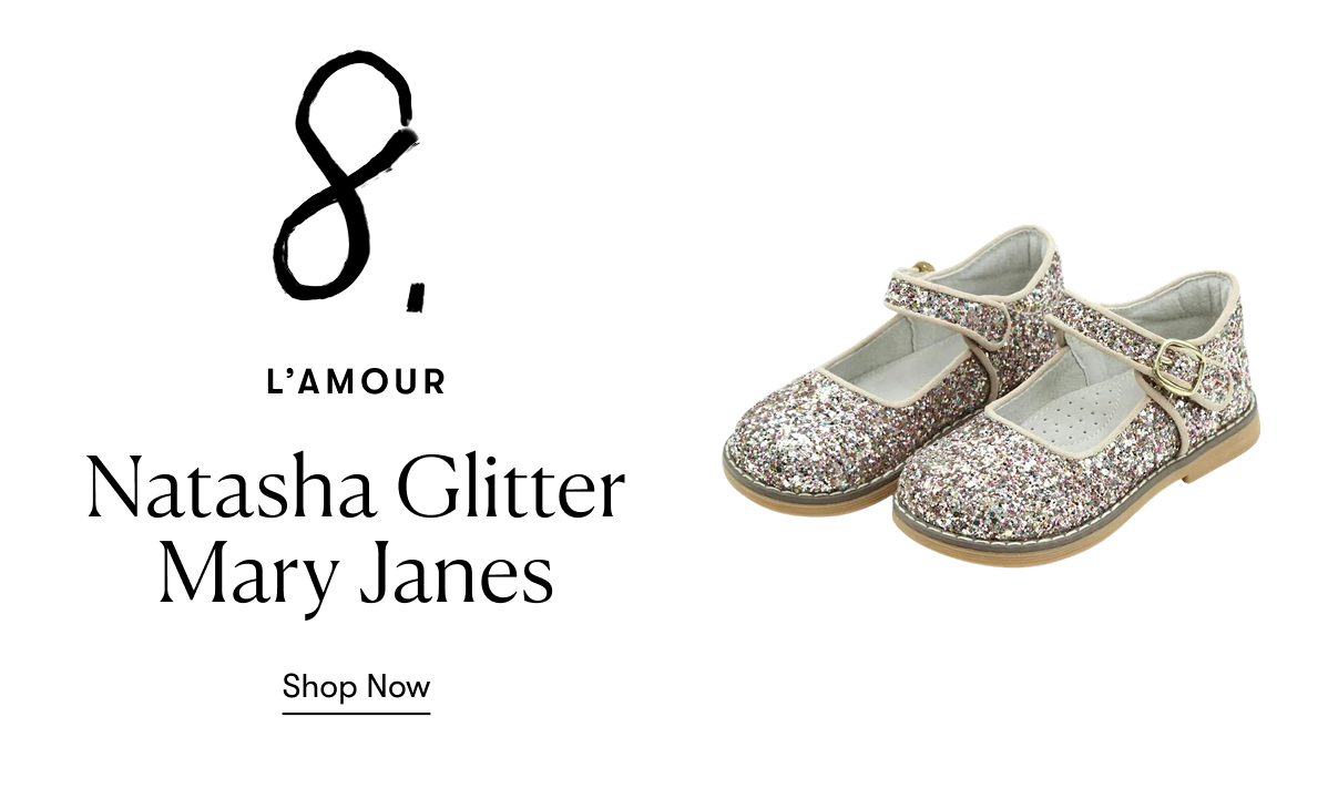 L'amour: Natasha Glitter Mary Janes