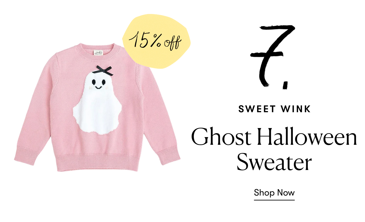 Sweet Wink: Sweet Ghost Halloween Sweater | 15% Off 