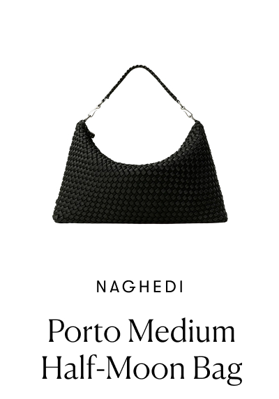 Porto Medium Half-Moon Bag | Onyx