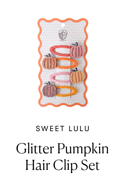 Sweet Lulu: Glitter Pumpkin Hair Clip Set