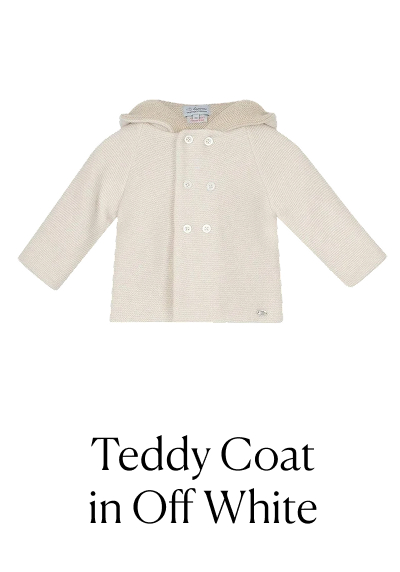 Teddy Coat in Off White