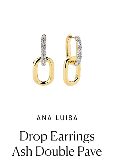 Drop Earrings - Ash Double Pave