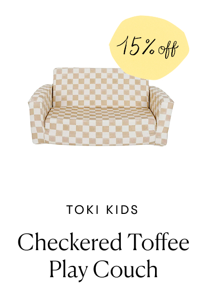 Toki Kids | Checkered Toffee Play Couch 15% Off