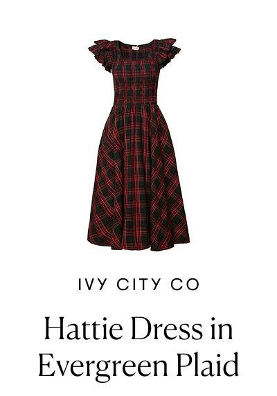 Hattie Dress in Evergreen Plaid