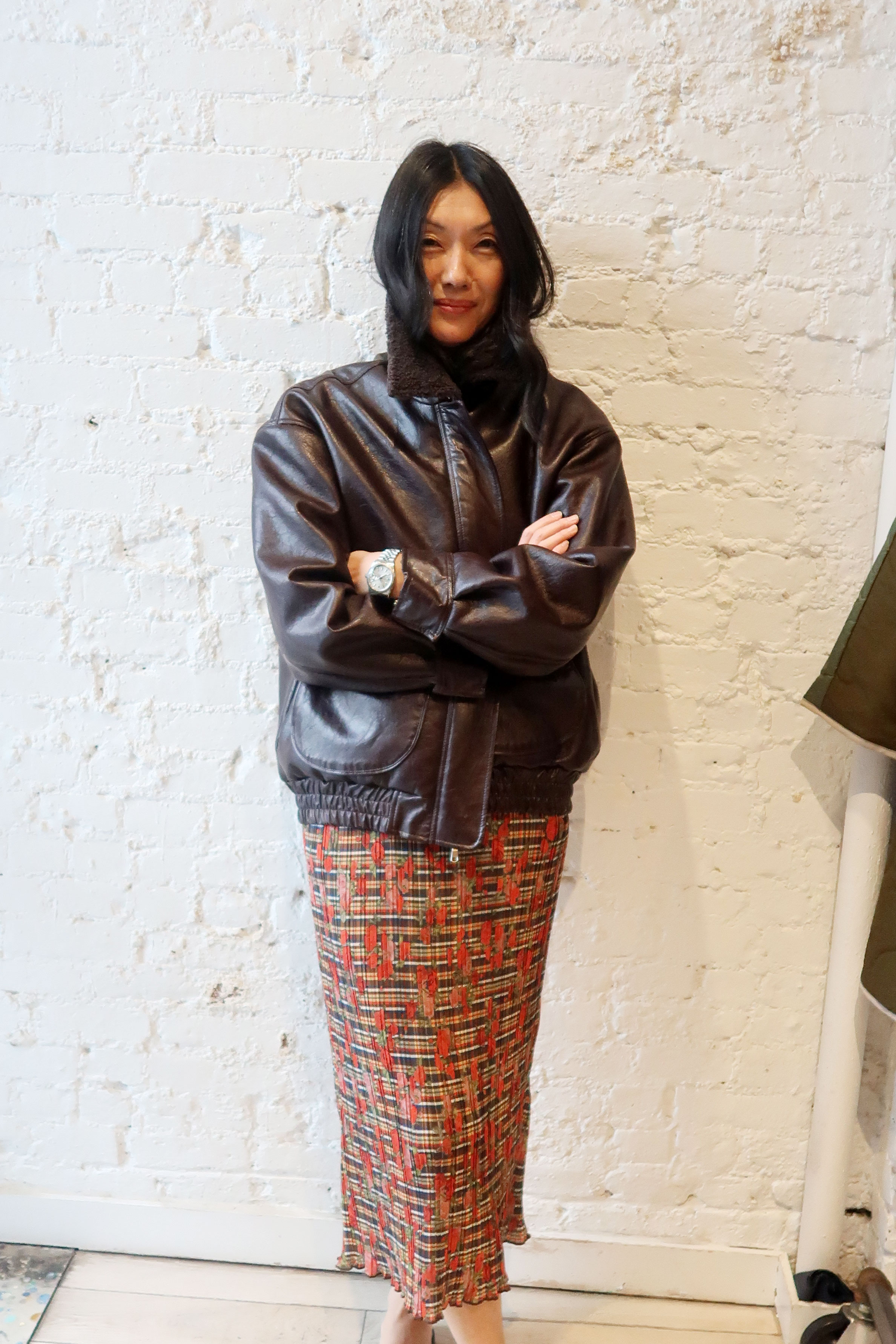 No.6 Hiroko Skirt in Rose Plaid