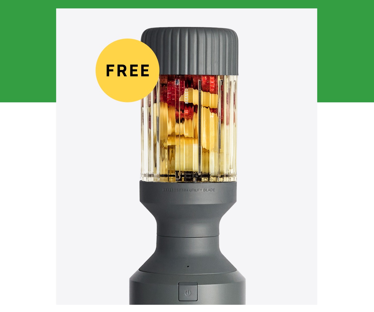 How to redeem the offer: Step 1, log in to your account. Step 2, restart your subscription with a subtotal of $150 or more and schedule delivery by October 8th. Step 3, claim your free Beast Blender in your box with no code needed.
