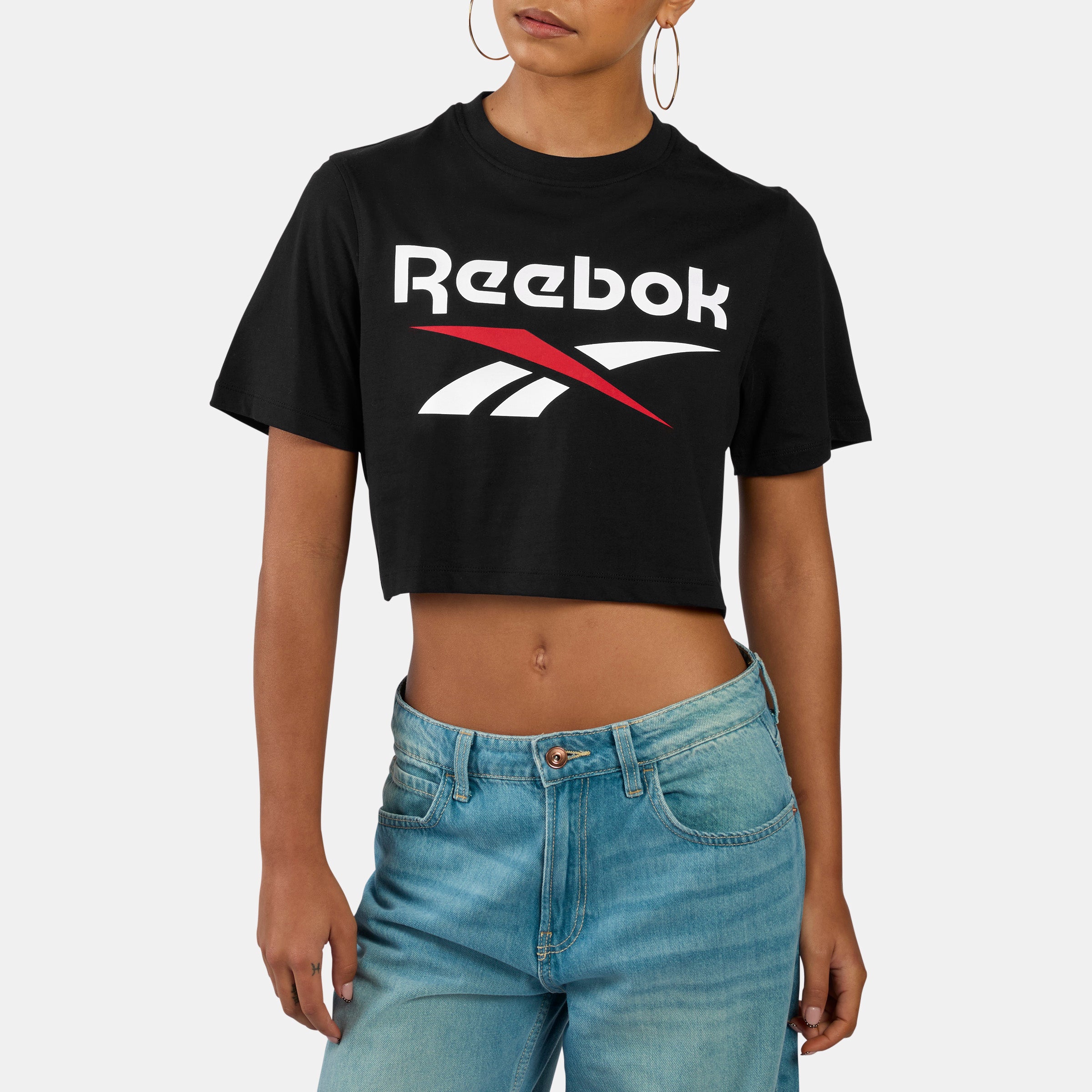 Sadie 2 Colour Logo Women's Cropped T-Shirt