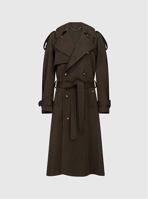 Esmee Trench Coat In Green