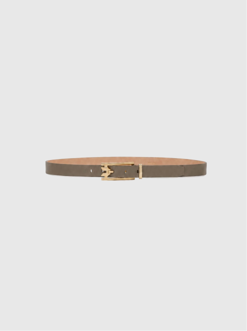 Dorian Pin-Buckle Belt 25mm Grey Shiny Calf Leather