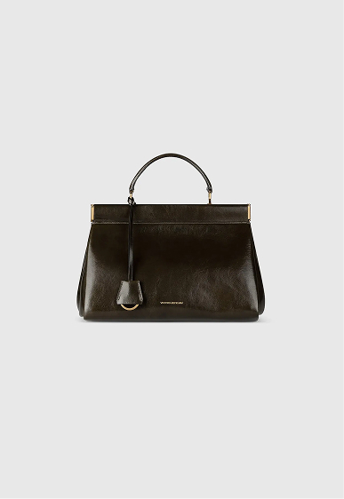 Sloane Frame Bag 28 Dark Olive Distressed Leather