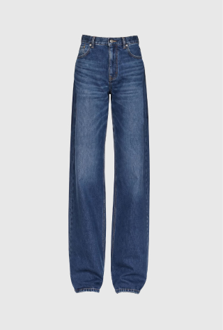 High Waist Jean In Mid Blue Wash