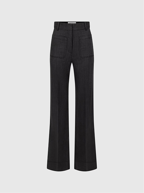 Alina Trouser In Dark Grey Melange