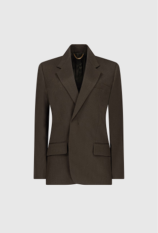 Single Breasted Jacket In Green