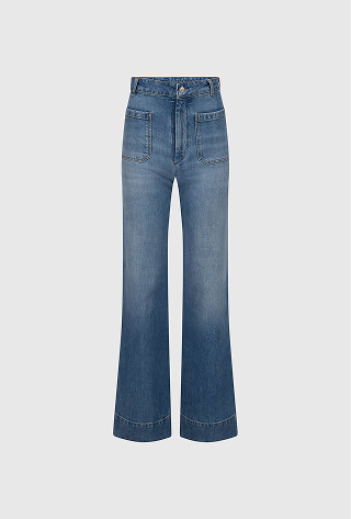 Alina Stretch Jean In Worn Blue Wash