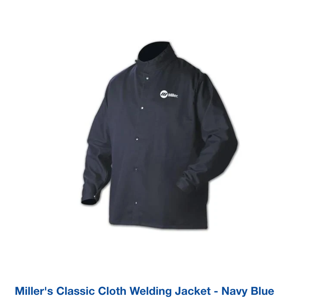 Miller's Classic Cloth Welding Jacket - Navy Blue