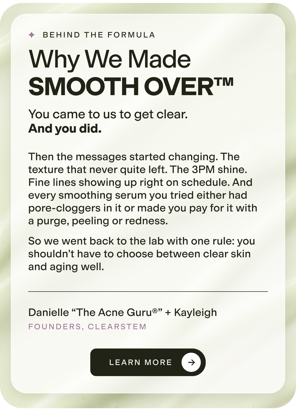 Why We Made SMOOTH OVER