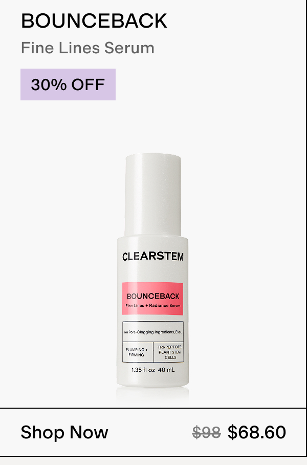 30% OFF BOUNCEBACK