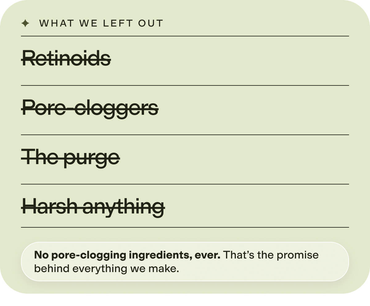 What we left out: