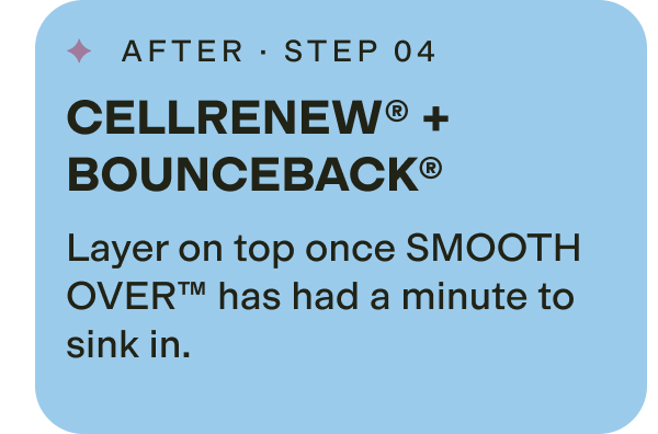 Step 4: CELLRENEW or BOUNCEBACK