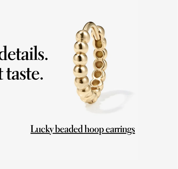 Lucky Beaded Hoop Earrings