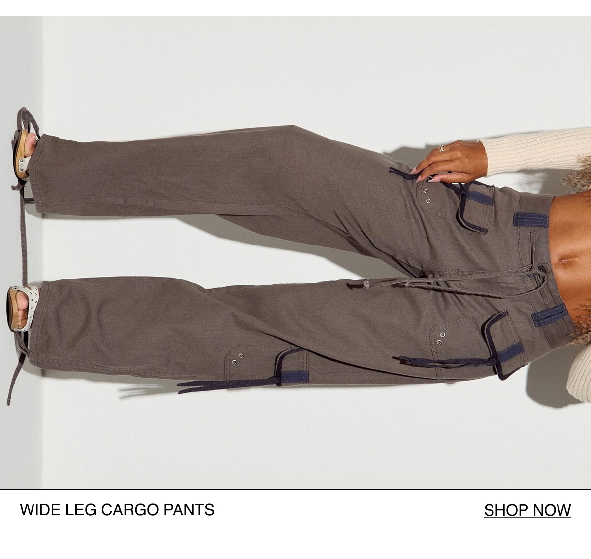 WIDE LEG CARGO PANTS