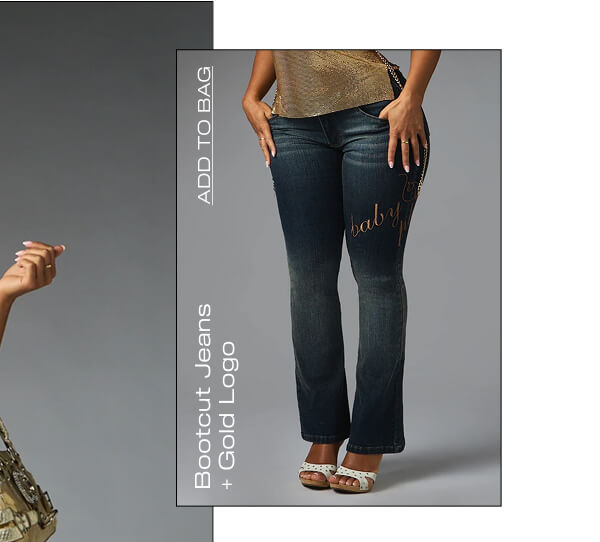 Bootcut Jeans  + Gold Logo