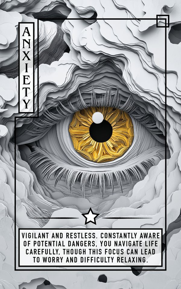 Anxiety, an archetype card from the Enneagram set