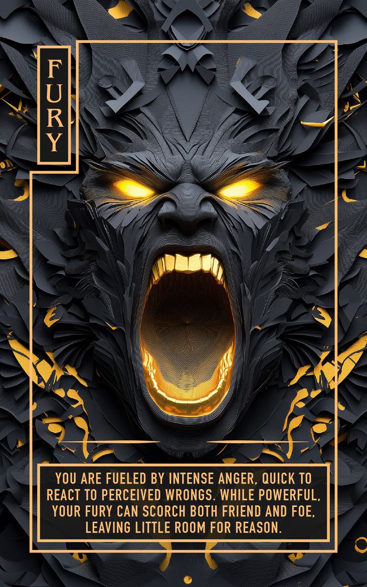 Fury, a shadow archetype card from Pandora&rsquo;s Box
