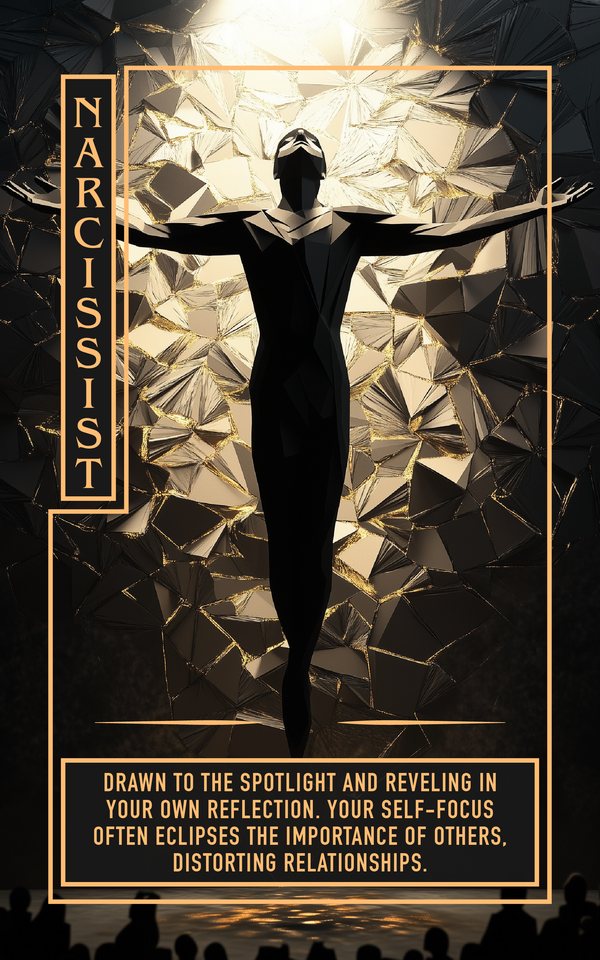 The Narcissist, a shadow archetype card from Pandora&rsquo;s Box