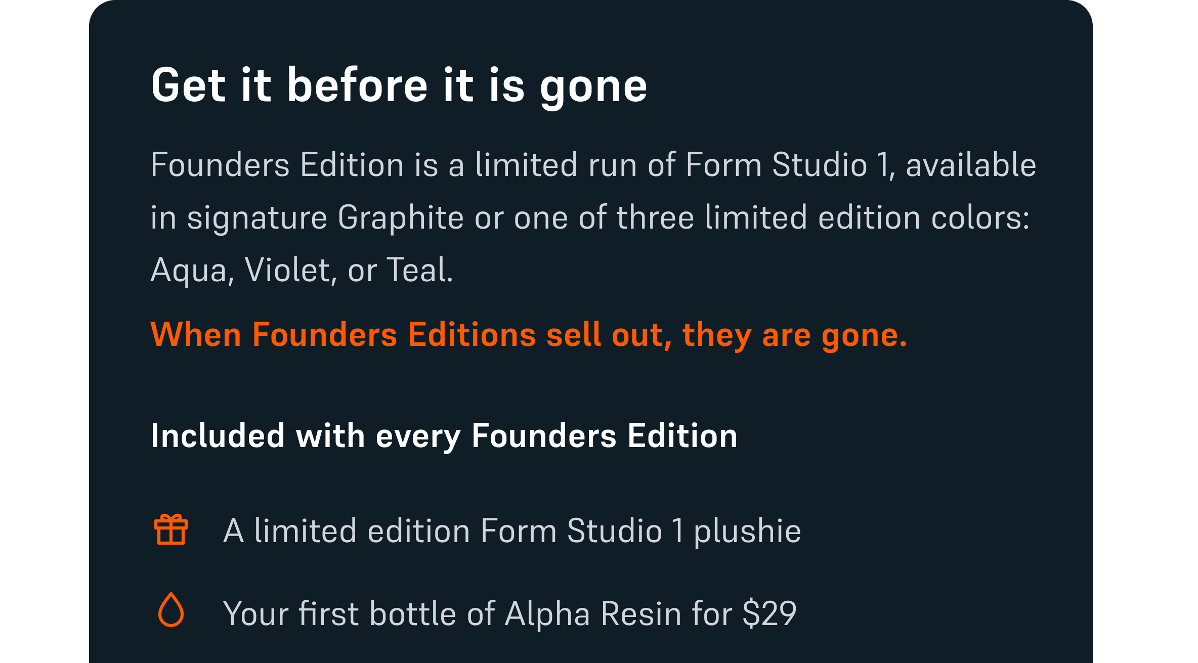 Get it before it is gone