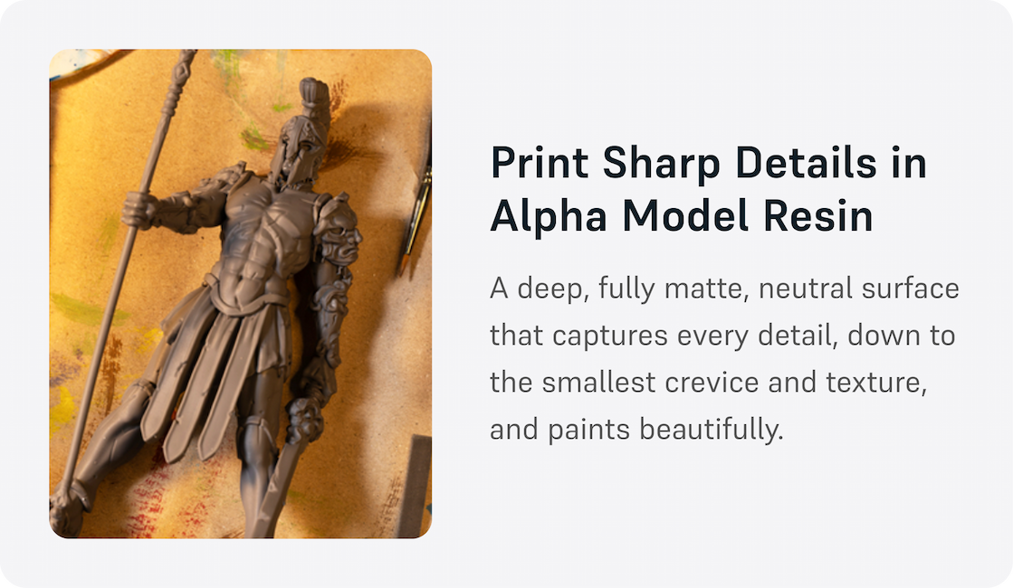 Print Sharp Details in Alpha Model Resin