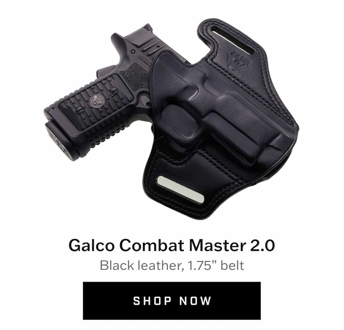 Galco Combat Master 2.0: Black leather, 1.75 inch belt. Shop now. Galco Combat Master 2.0: Black leather, 1.75 inch belt. Shop now.