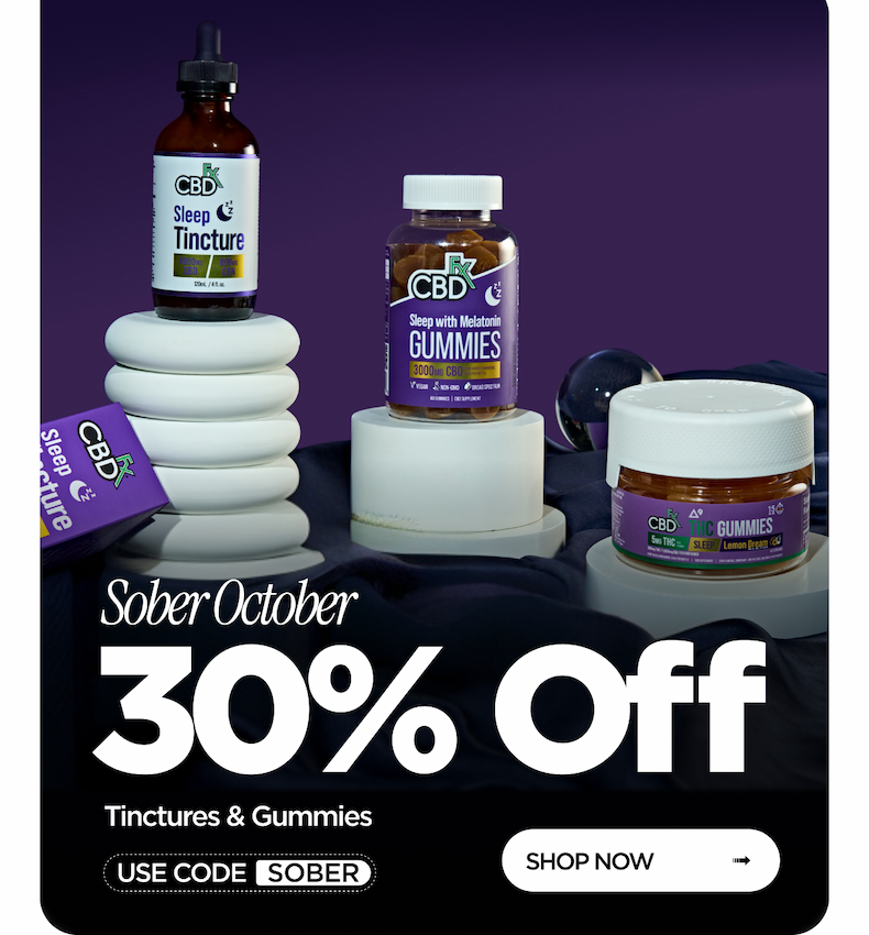 Sober October 30% Off Tinctures & Gummies