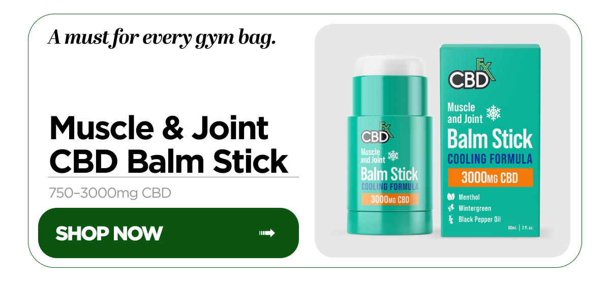 A must for every gym bag. Muscle & Joint CBD Balm Stick, 750–3000mg CBD. Shop Now