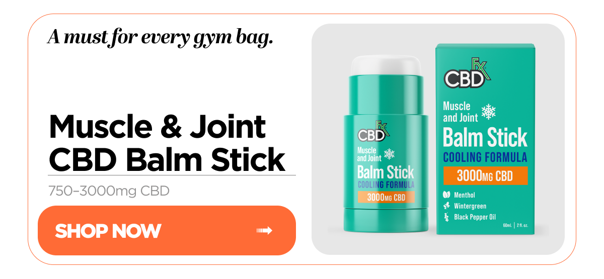 A must for every gym bag. Muscle & Joint CBD Balm Stick, 750–3000mg CBD. Shop Now