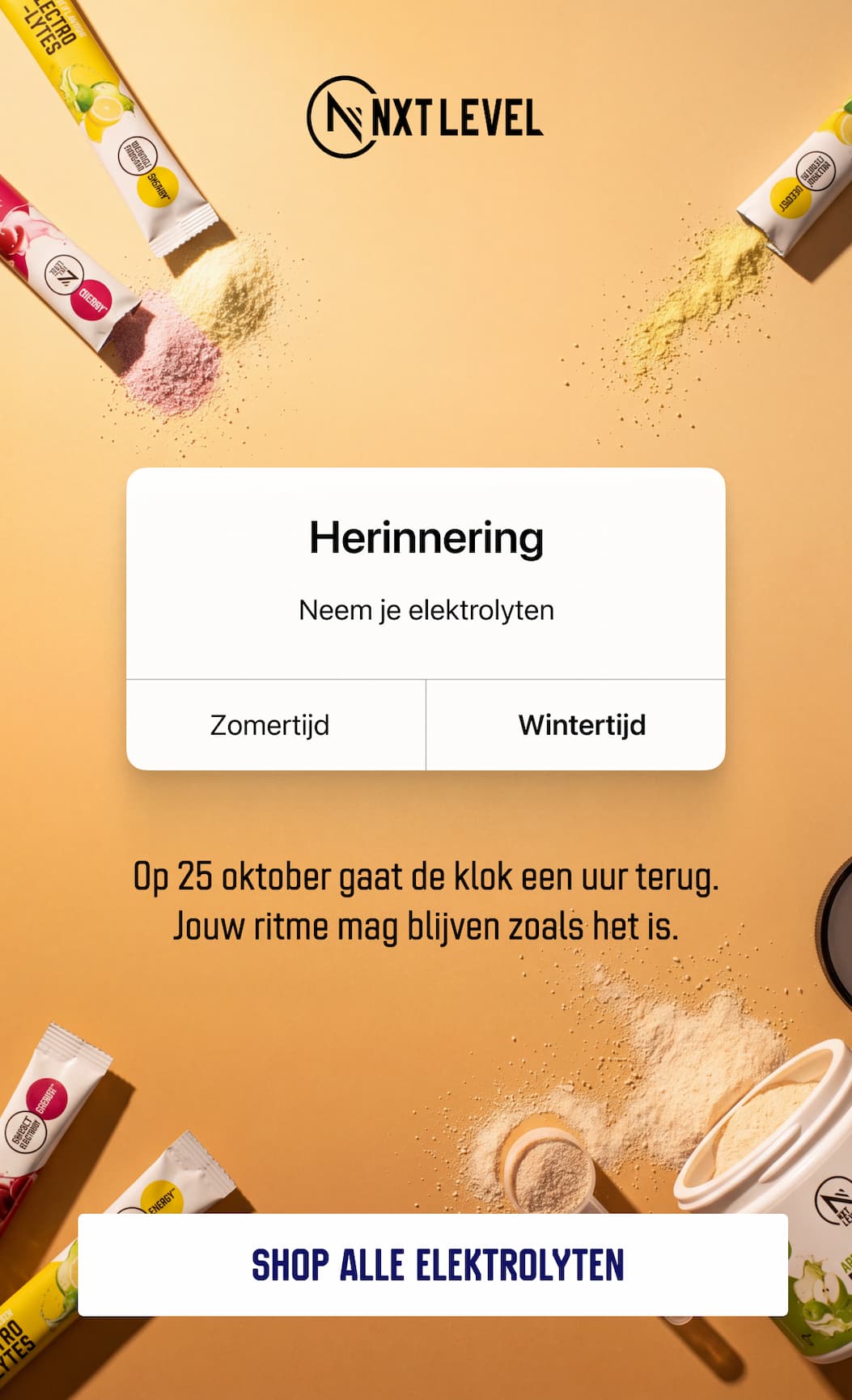 Op 25 oktober gaat de klok een uur terug. Jouw ritme mag blijven zoals het is.