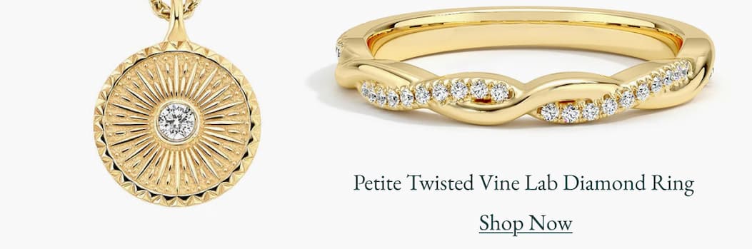 Petite Twisted Vine Lab Diamond Ring