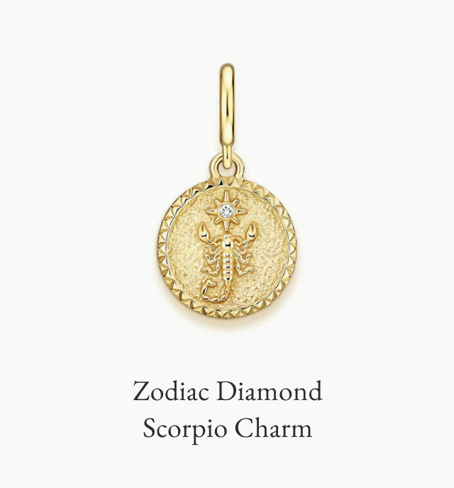 Zodiac Diamond Scorpio Charm