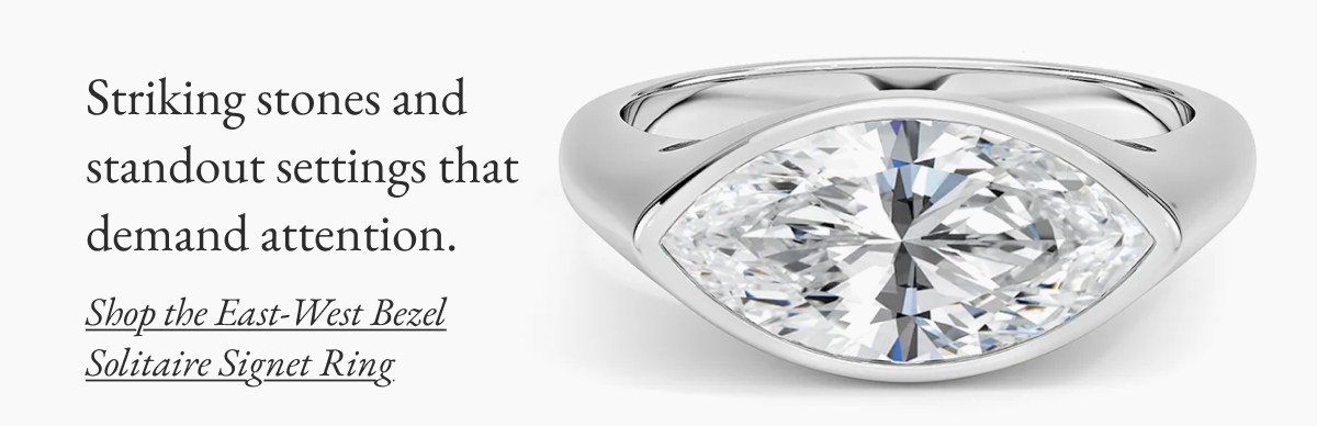 Shop the East-West Bezel Solitaire Signet Ring