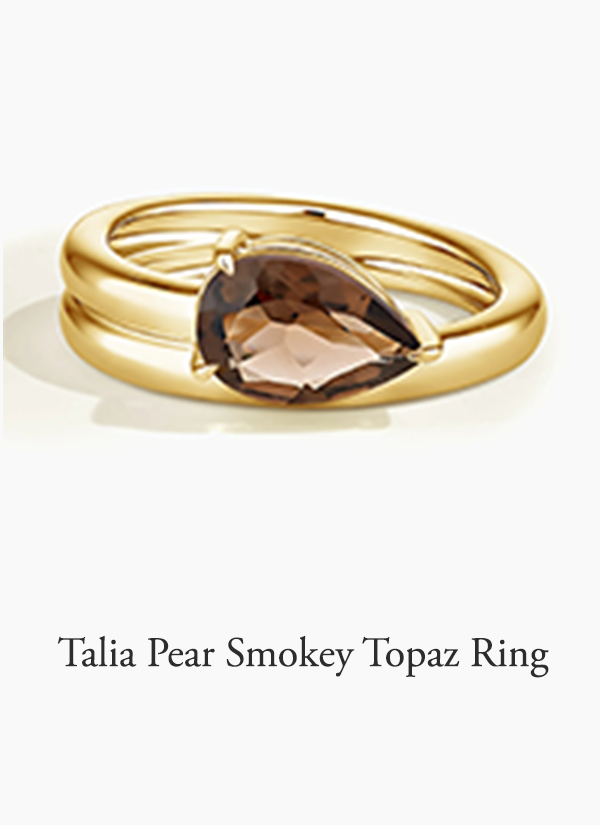 Talia Pear Smokey Topaz Ring