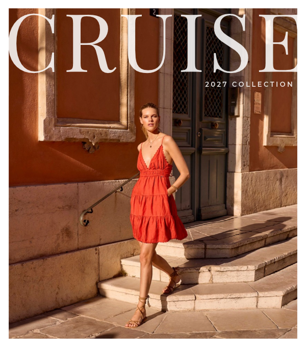 Cruise 2027 Collection - model wears Dulcie Cinnamon Dress