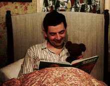 Cozy manga reading GIF