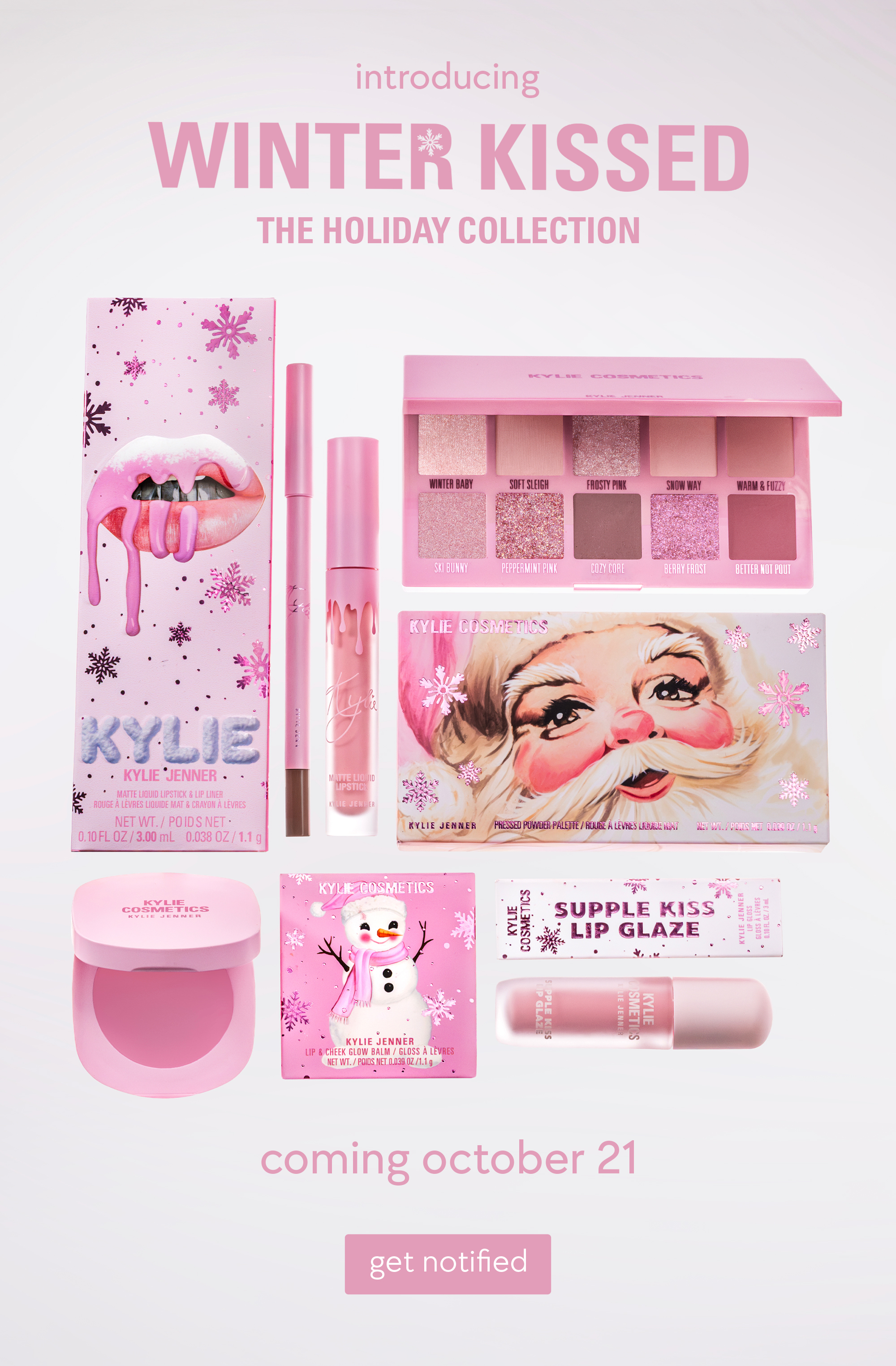 introducing winter kissed collection, the holiday collection.