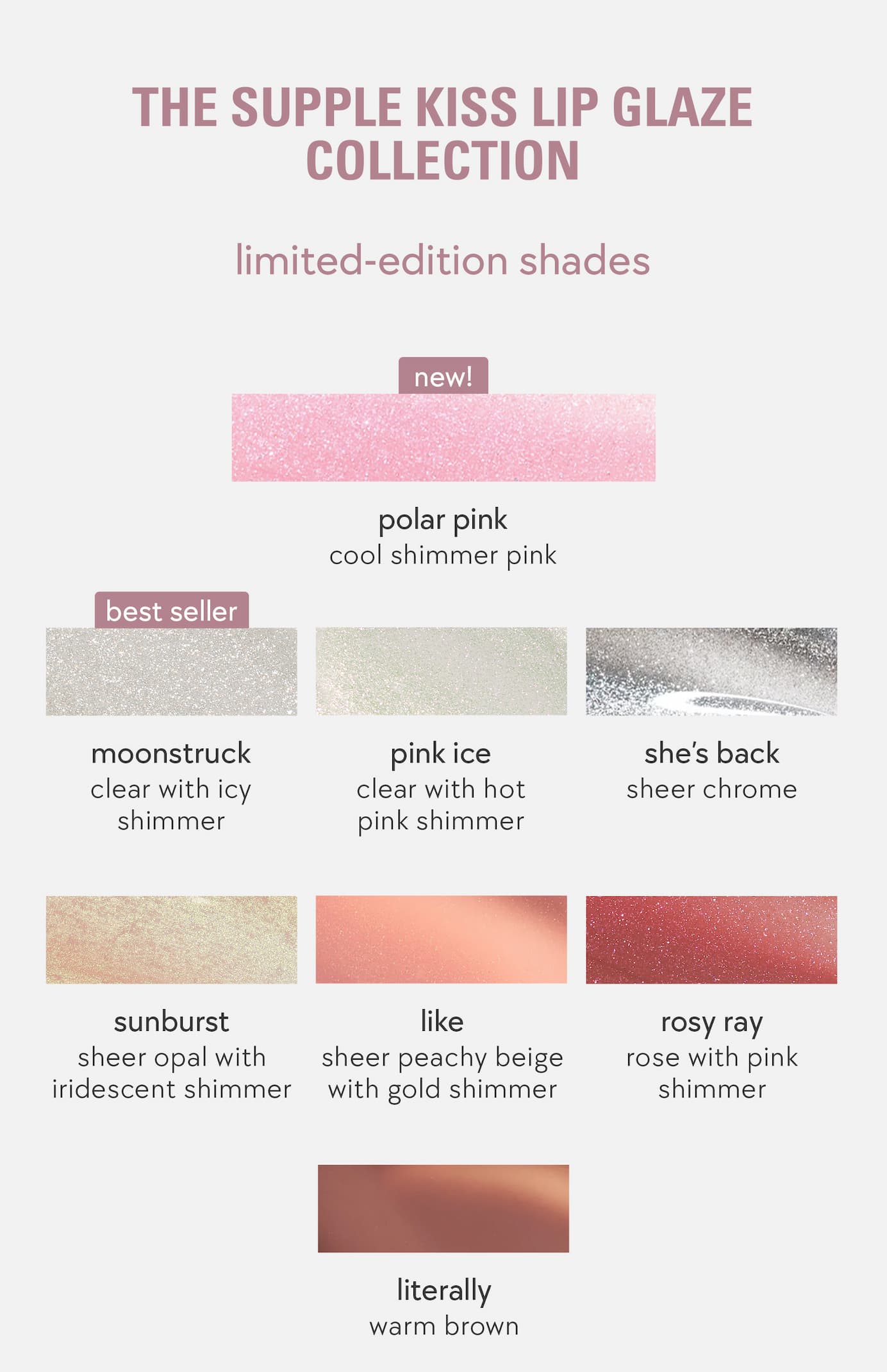 the supple kiss lip glaze collection