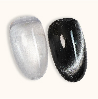 LDS Midnight Merry RB01 Crystal, shown over clear and over black